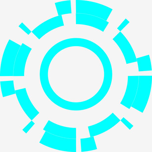 蓝绿色几何环形图案