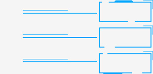 蓝色线条框设计元素