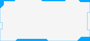 简约蓝白几何边框图案