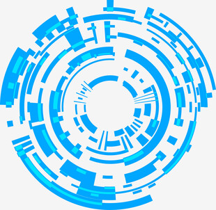 科技感蓝色圆形几何图案
