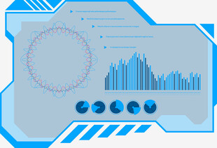 科技风数据图表界面元素