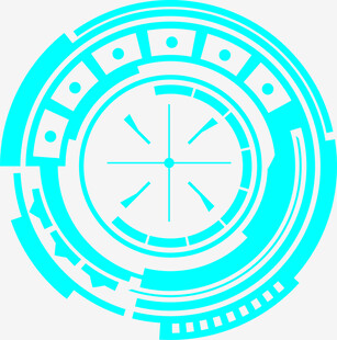 科技感蓝色圆形界面元素