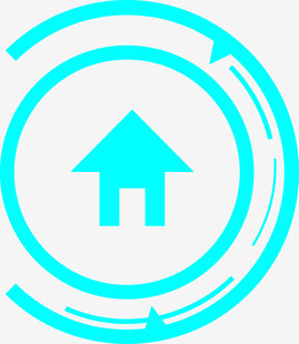 循环箭头中的房屋图标