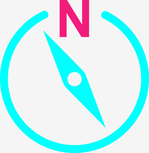 蓝色指南针图标