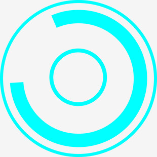 蓝白渐变环形图标