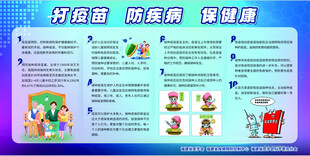 打疫苗防疾病健康宣传栏