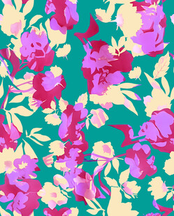 多彩花卉图案背景设计