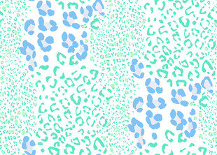 清新蓝绿抽象豹纹图案