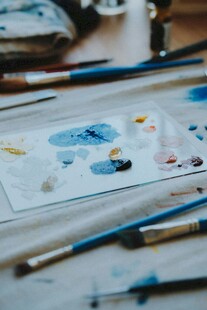 水彩绘画工具与作品展示