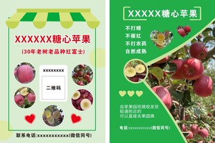 糖心苹果采摘园宣传单