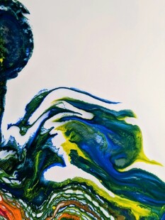 抽象多彩海浪艺术画作
