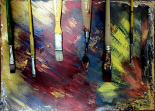 抽象多彩艺术画作展示