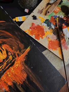 多彩油画创作工具与作品
