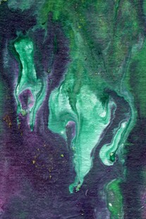 梦幻绿色抽象艺术画作