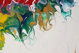 色彩斑斓的墨水扩散景象