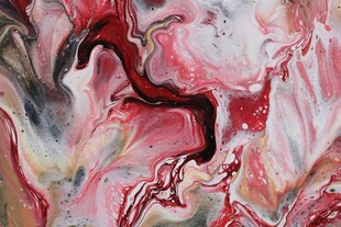 抽象红色流体艺术画作