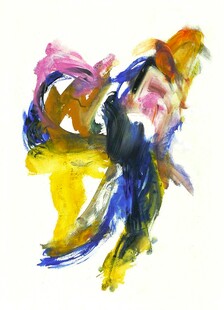 抽象多彩飞鸟艺术画作