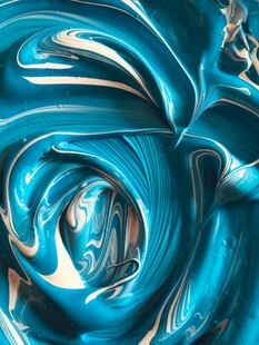 梦幻蓝色流体艺术纹理