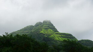 云雾缭绕的翠绿山峰
