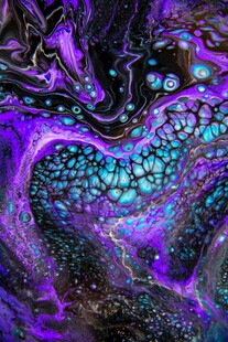 梦幻紫蓝流体艺术纹理
