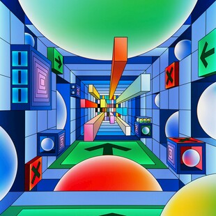 未来感科幻风通道场景