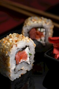 美味寿司卷特写