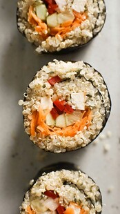 美味多彩蔬菜藜麦饭团