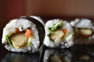 美味寿司卷展示