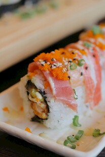 美味寿司卷特写