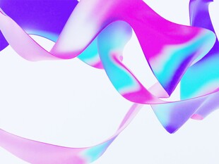 梦幻渐变飘带艺术图案