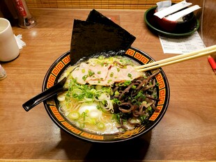 美味日式拉面特写