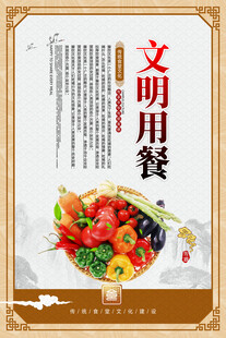 文明用餐宣传海报