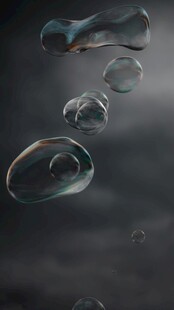 悬浮水滴的梦幻微观世界