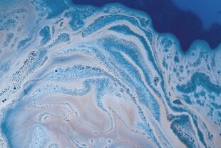 梦幻蓝白流体艺术纹理