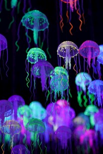 梦幻多彩水母群