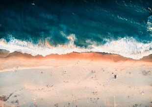 海边沙滩海浪美丽景致
