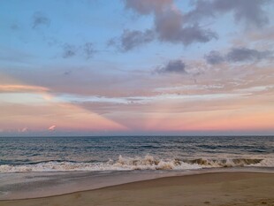 海边绝美日落海景风光