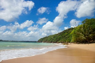 美丽海滨沙滩自然风光