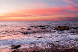 海边绝美日落浪漫景致