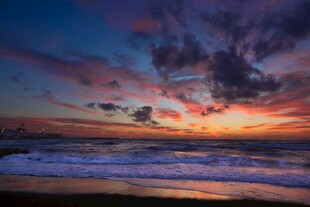 海边绚丽日落美景