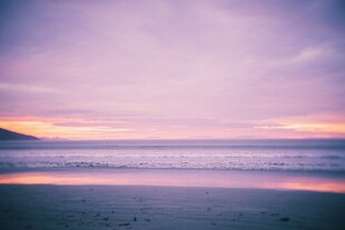 海边浪漫黄昏美丽景致