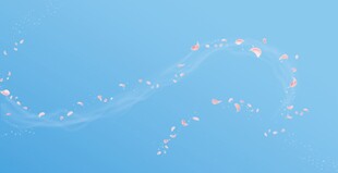 蓝色天空中的
