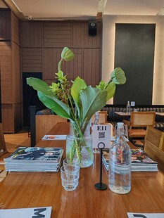 室内木桌花瓶绿植摆件