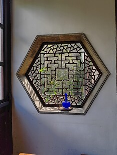 中式六角镂空窗饰