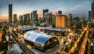 城市中的现代建筑景观