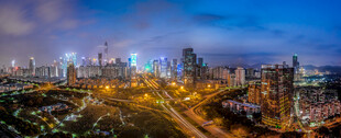 城市夜景璀璨灯火辉煌