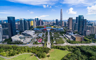 都市繁华景观俯瞰图