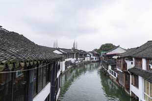 江南水乡古巷河道美景