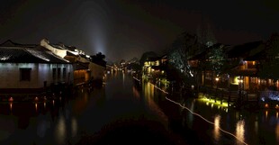 江南水乡夜景