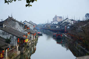 江南水乡古镇河道风景